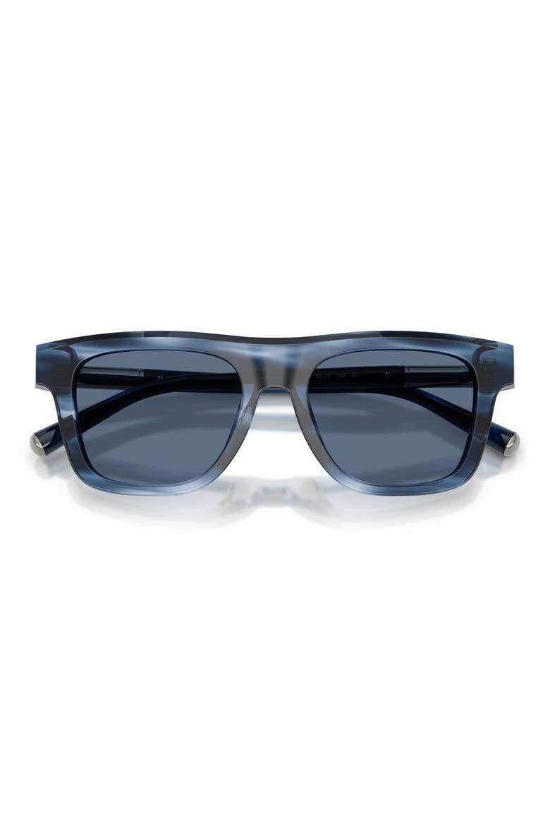 52mm Square Sunglasses, Alternate, color, STRIPED BLUE / DARK BLUE