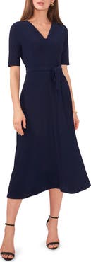 Chaus Tie Belt Midi Dress