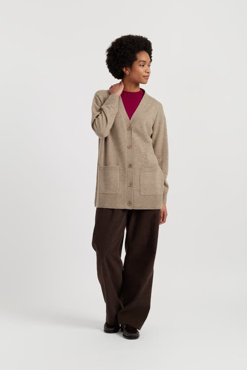 Chinti & Parker Wool-cashmere Long Cardigan In Warm Oatmeal