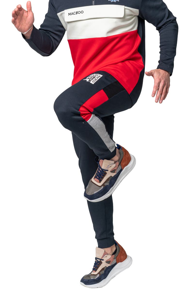 Maceoo Colorblock Fleece Joggers, Alternate, color, Blue