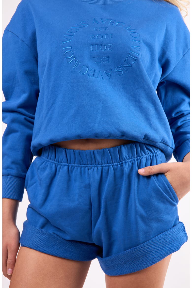 The Lakeside Set Cotton Graphic Sweatshirt, Alternate, color, BLUE