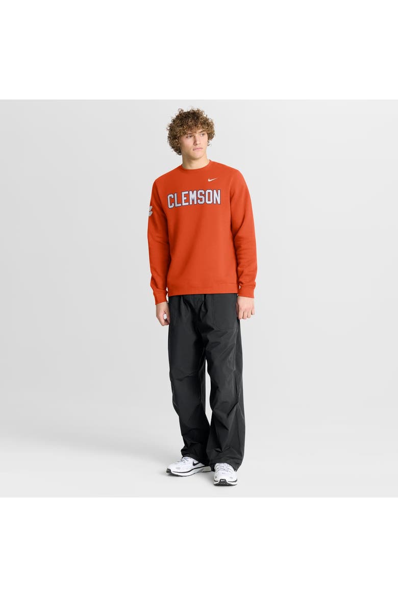 Men's Nike Orange Clemson Tigers 2026 Sideline Club Sweatshirt, Alternate, color, Orange