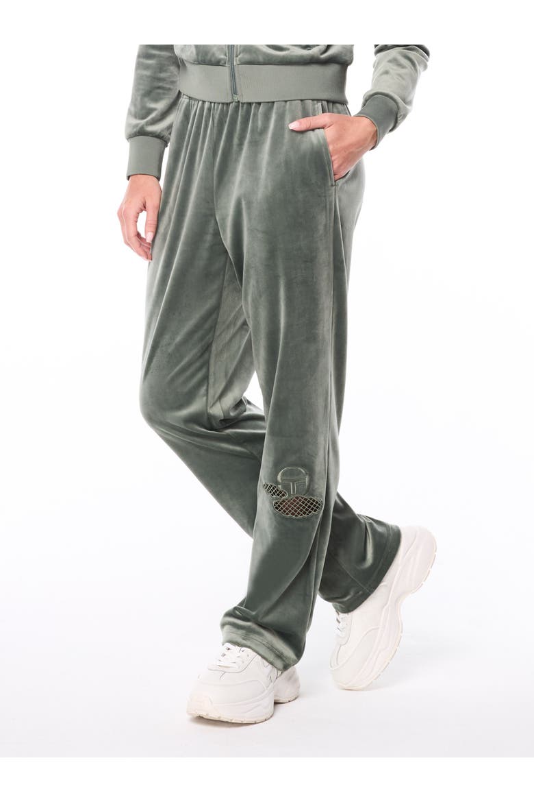 Nuvola Velour Track Pant, Main, color, AGAVE GREEN