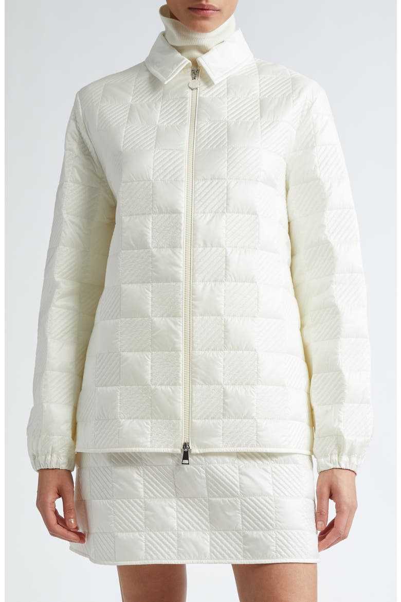 Quilted Nylon Jacket, Main, color, SILK WHITE