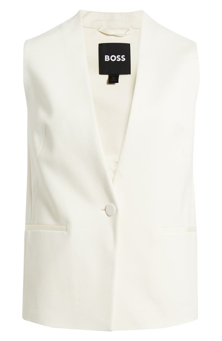 BOSS Jemmania Vest, Main, color, Soft Cream