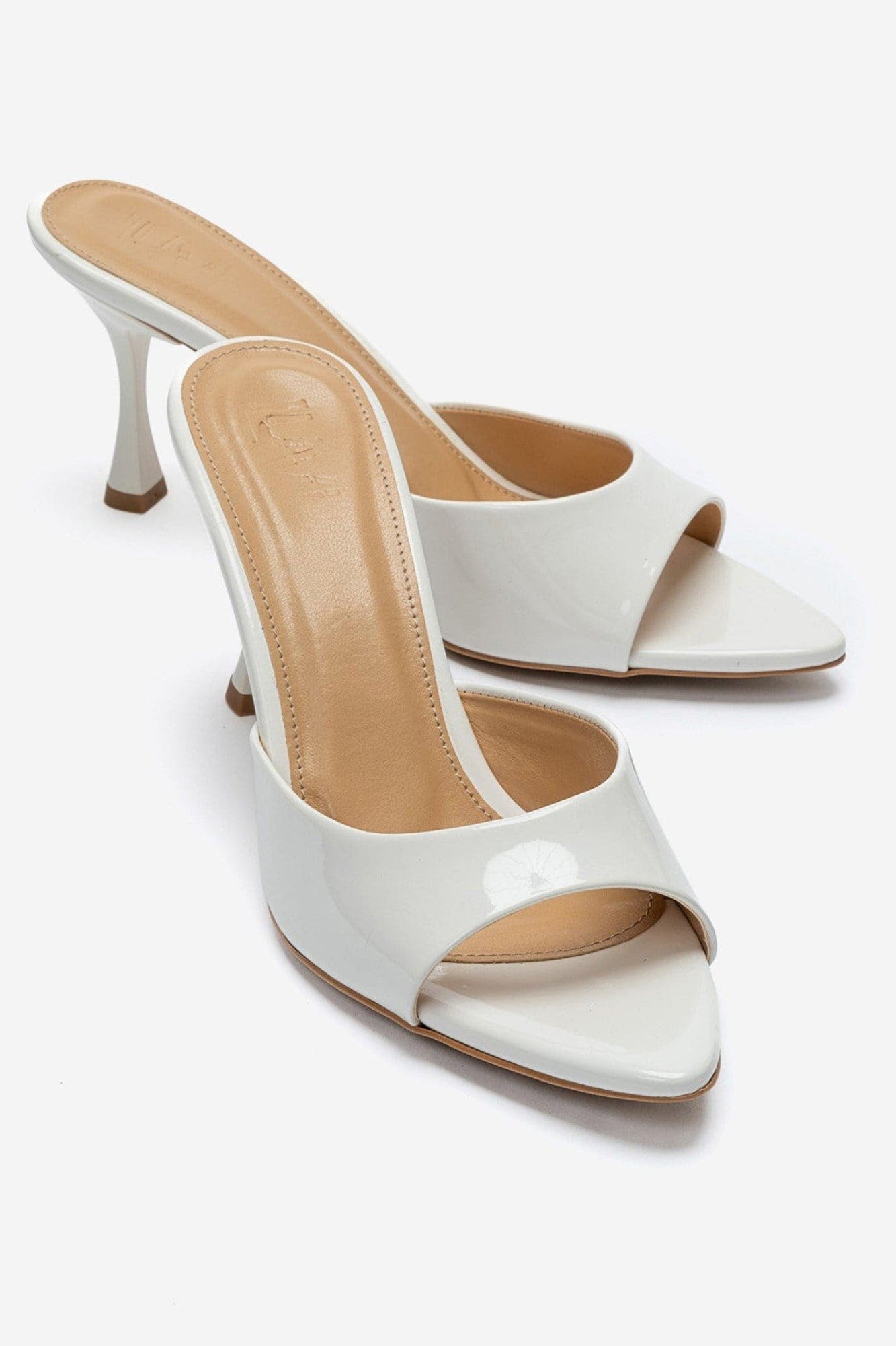 Tiera Stiletto Sandal, Alternate, color, White Patent