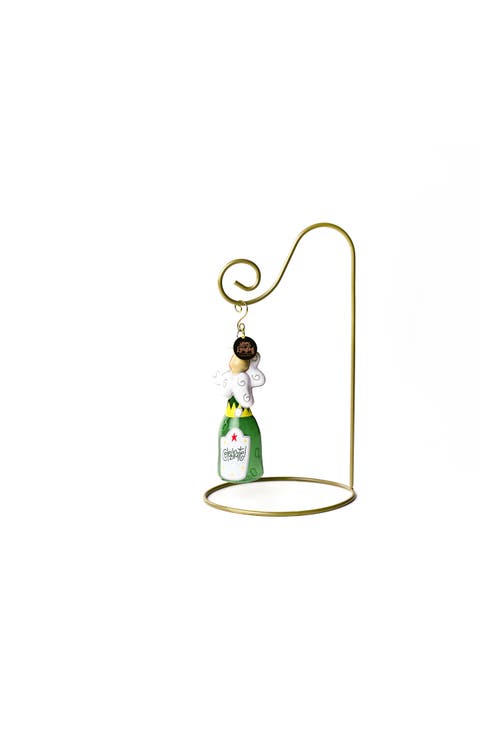 Champagne Glass Shaped Ornament with Gold Stand