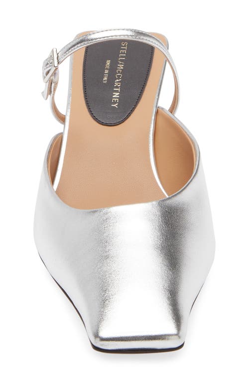 Stella Mccartney Spur Metallic Pump In Silver
