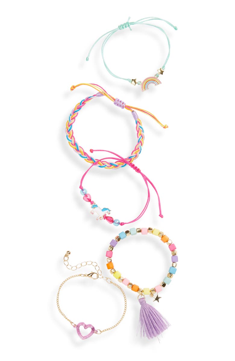 Capelli New York Kids' 5-Pack Assorted Bracelet Set, Main, color, 