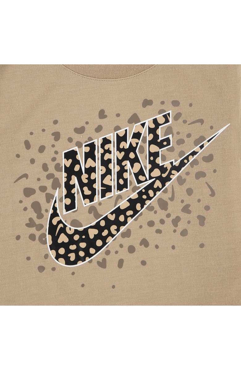 Nike Kids' Wild Warmth Long Sleeve T-Shirt, Quilted Vest & Leggings Set, Alternate, color, Black