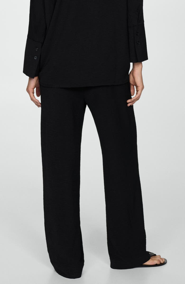 MANGO Textured Flowy Pants, Alternate, color,
