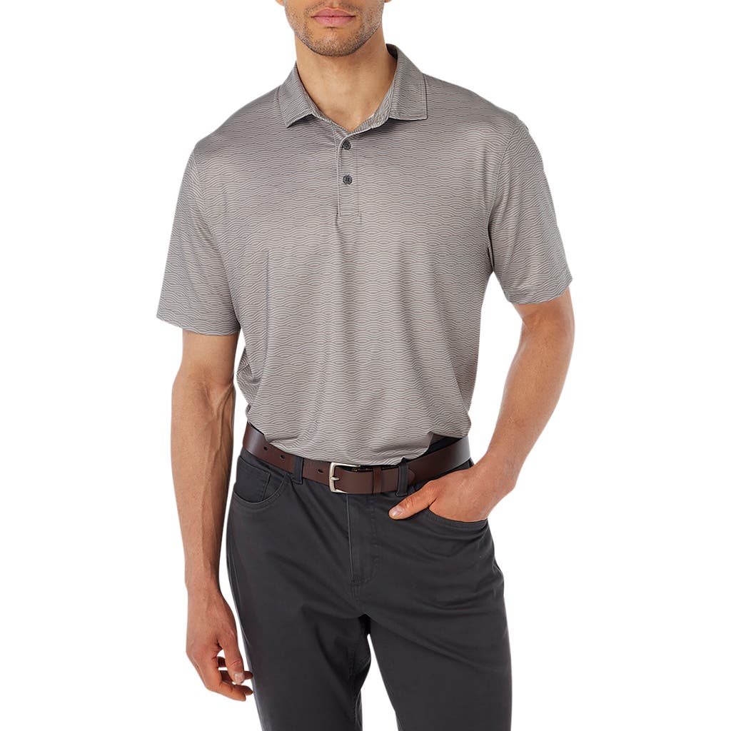 Fair Harbor Compass Performance Polo in Olive Waves Print  product