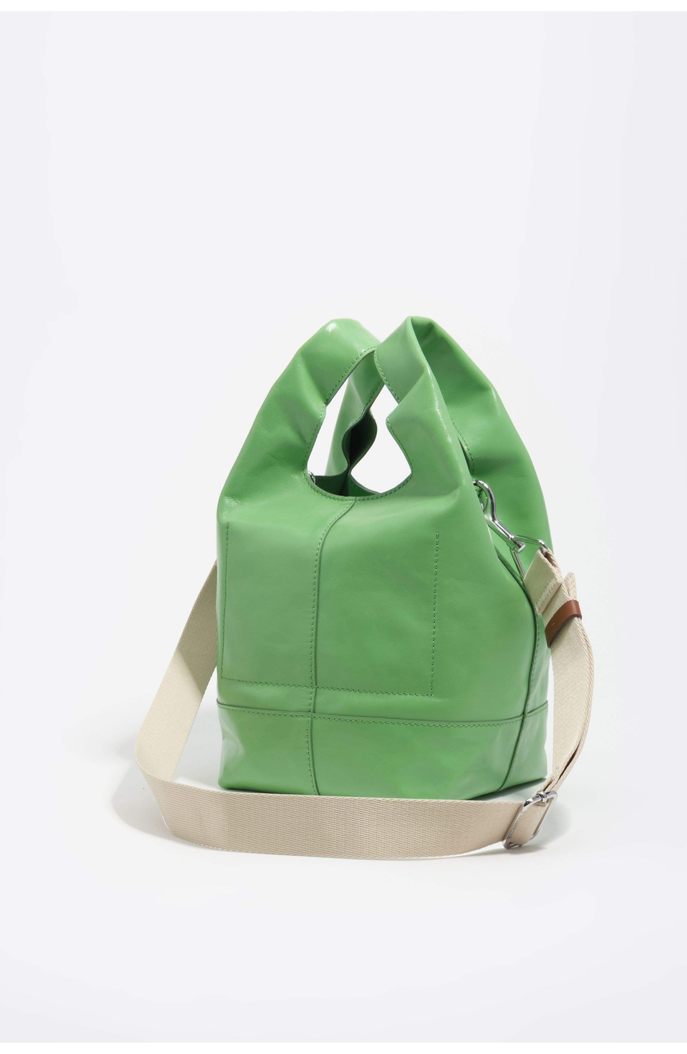 Medium Leather Tote Bag, Alternate, color, EMERALD