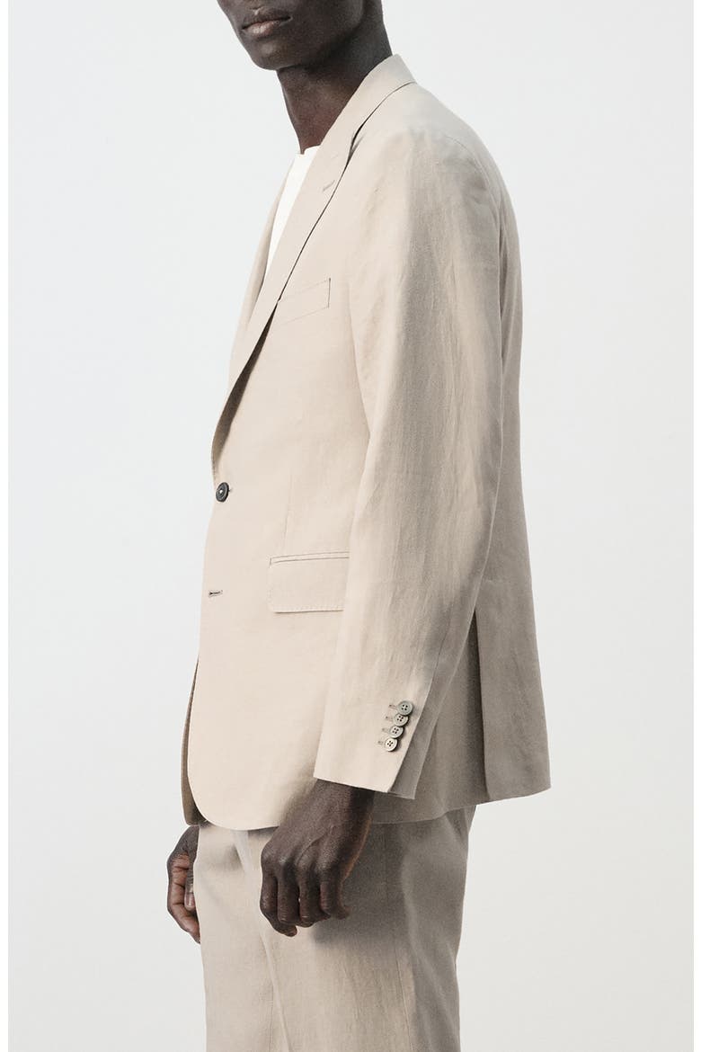 Amalfi Linen Slim Fit Blazer, Alternate, color, BEIGE