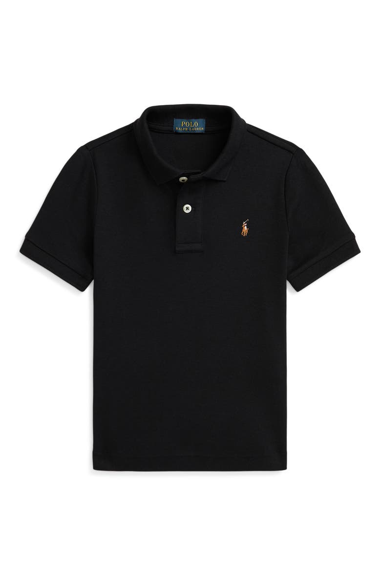 Kids' Cotton Interlock Polo, Main, color, POLO BLACK