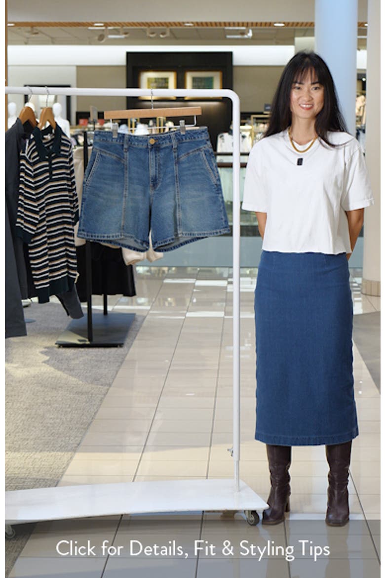 Hailey High Waist Denim Bermuda Shorts video