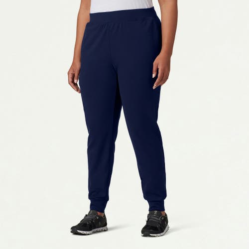 Jaanuu 6-pocket Slim Knit Scrub Jogger In Black