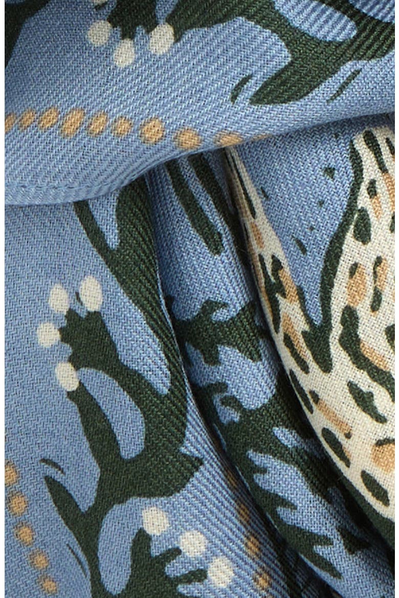 Nature Walk Silk Bandana, Alternate, color, DENIM BLUE