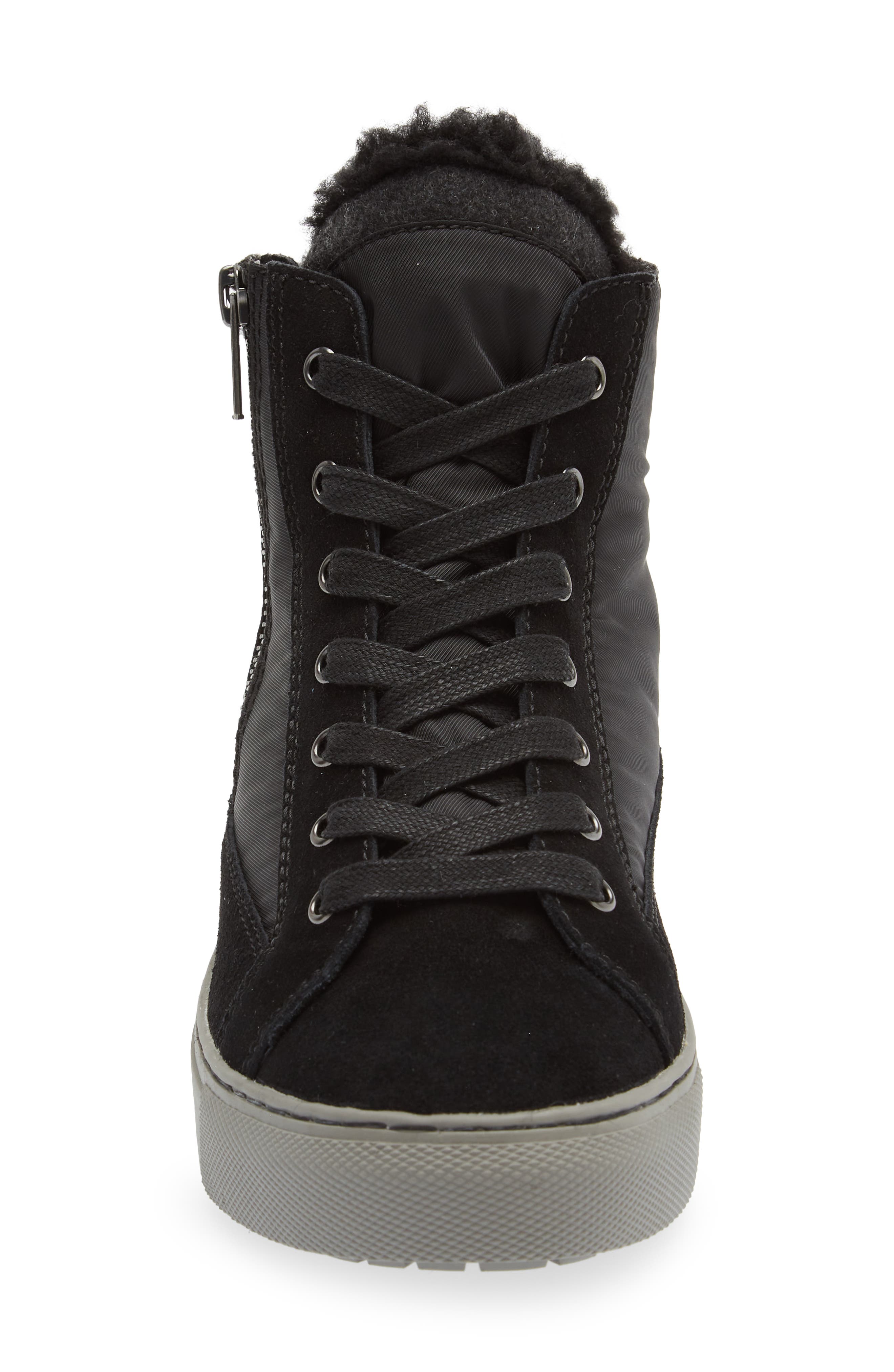 Cougar Waterproof High Top Sneaker with Faux Shearling Trim, Alternate, color, 