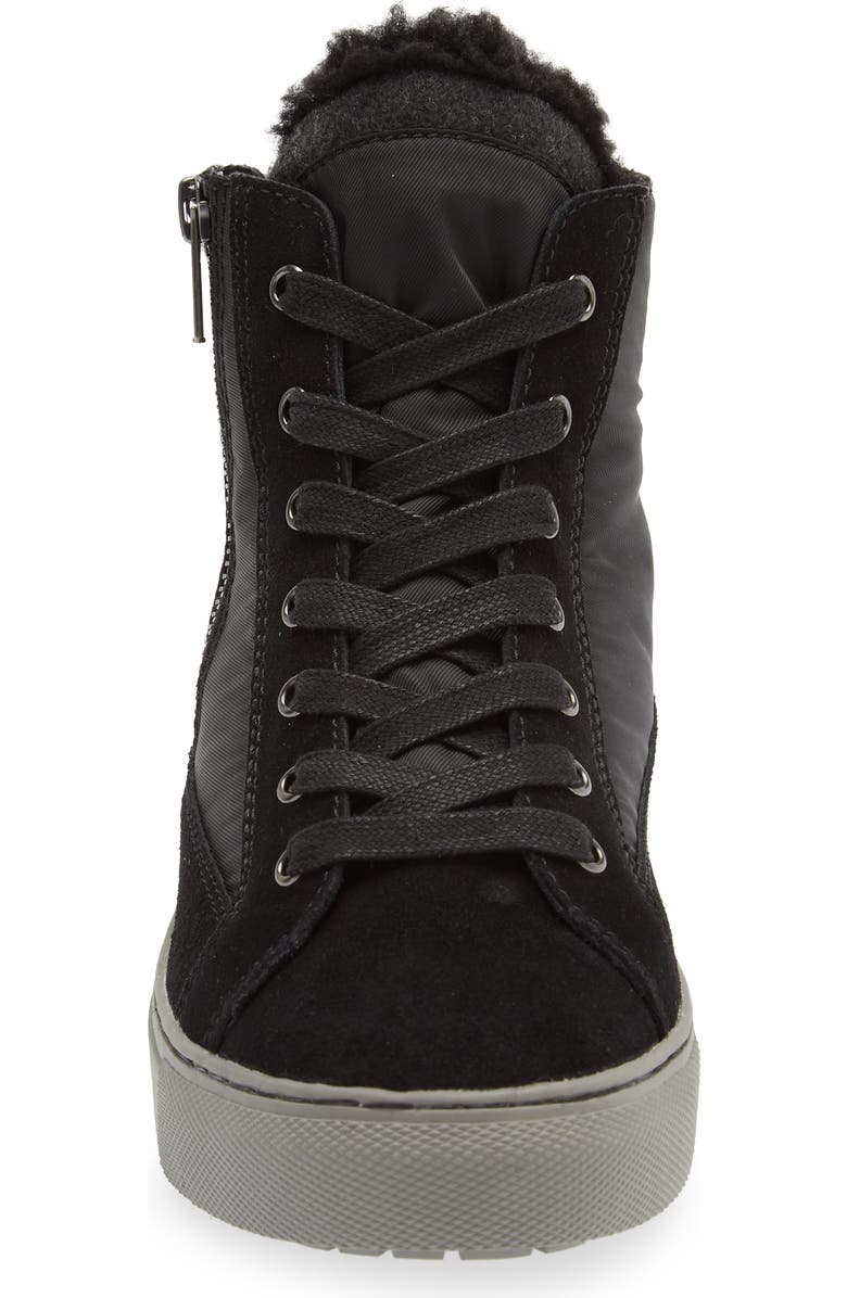 Cougar Waterproof High Top Sneaker with Faux Shearling Trim, Alternate, color,