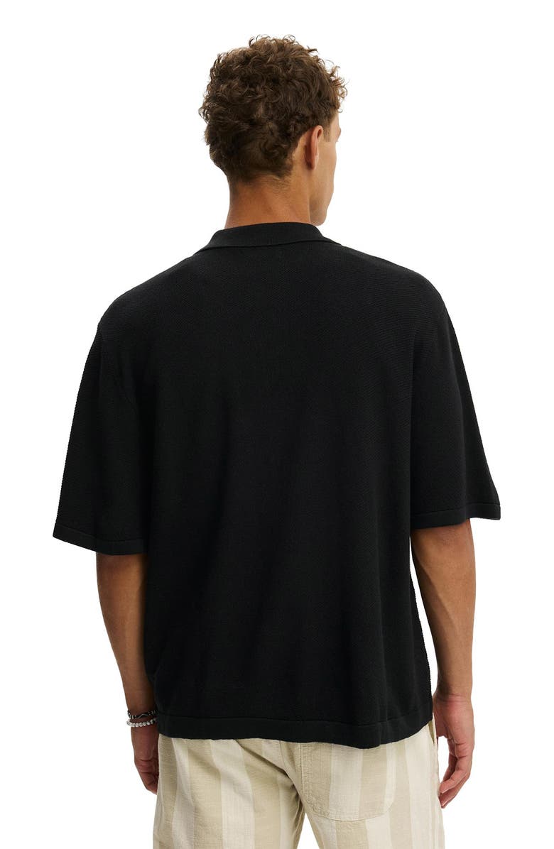 Cotton On Men's Box Fit Knit Shirt, Alternate, color, Washed Black
