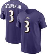 Nike Men's Nike Odell Beckham Jr. Purple Baltimore Ravens Player Name & Number T-Shirt