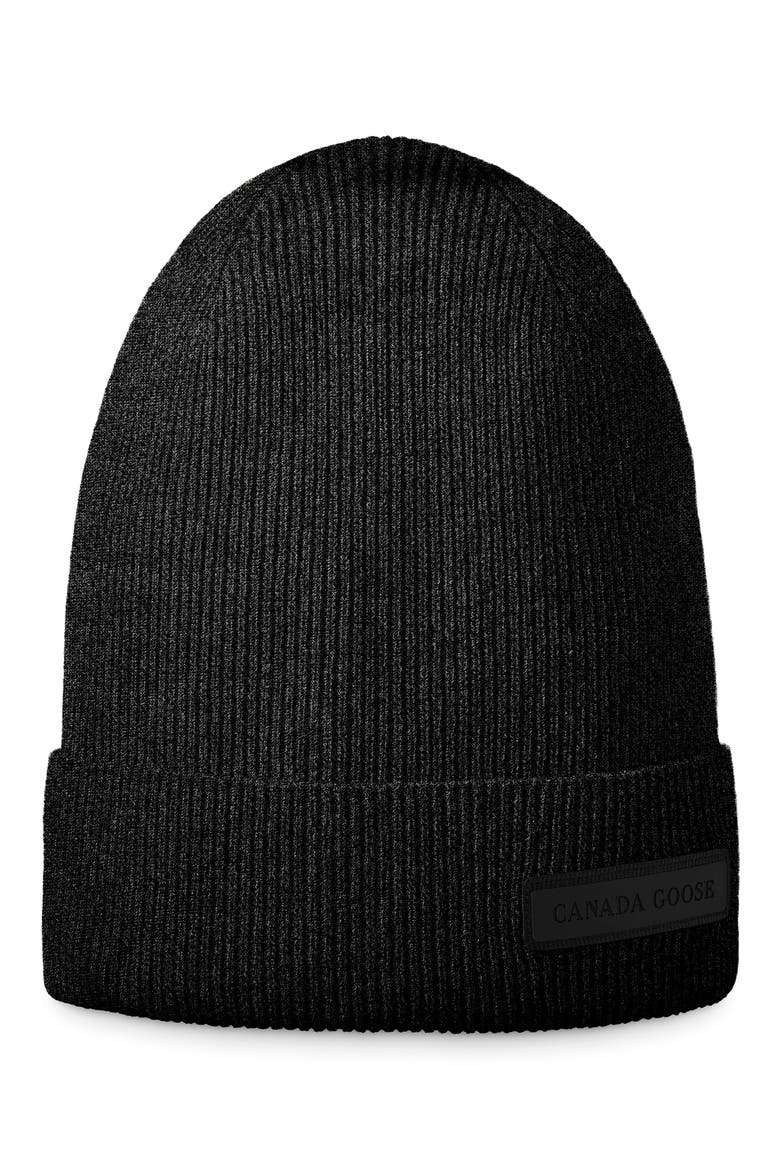 Lightweight Recycled Cashmere & Wool Beanie, Main, color, BLACK HEATHER