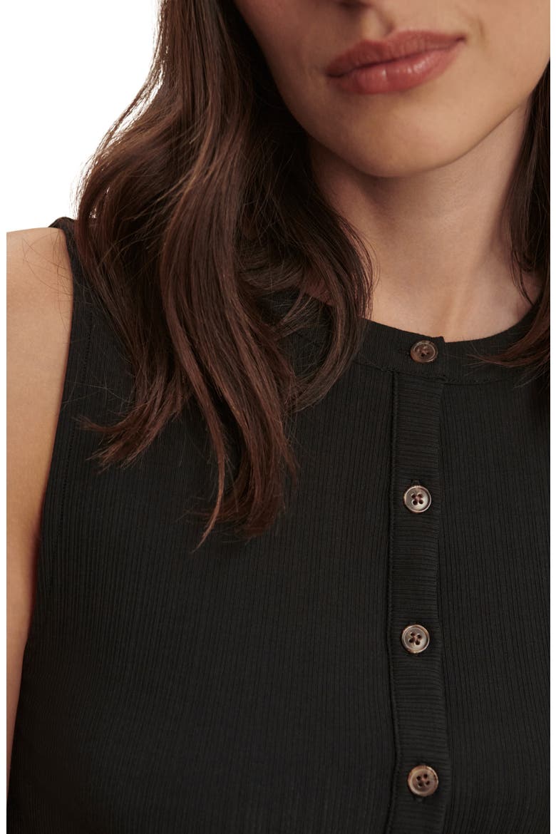 Latia Button-Up Tank, Alternate, color, BLACK