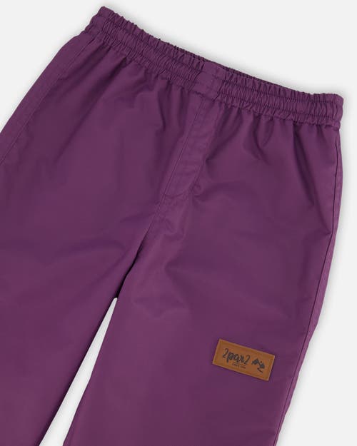 Deux Par Deux Baby Girl's Splash Pants Purple In Purple