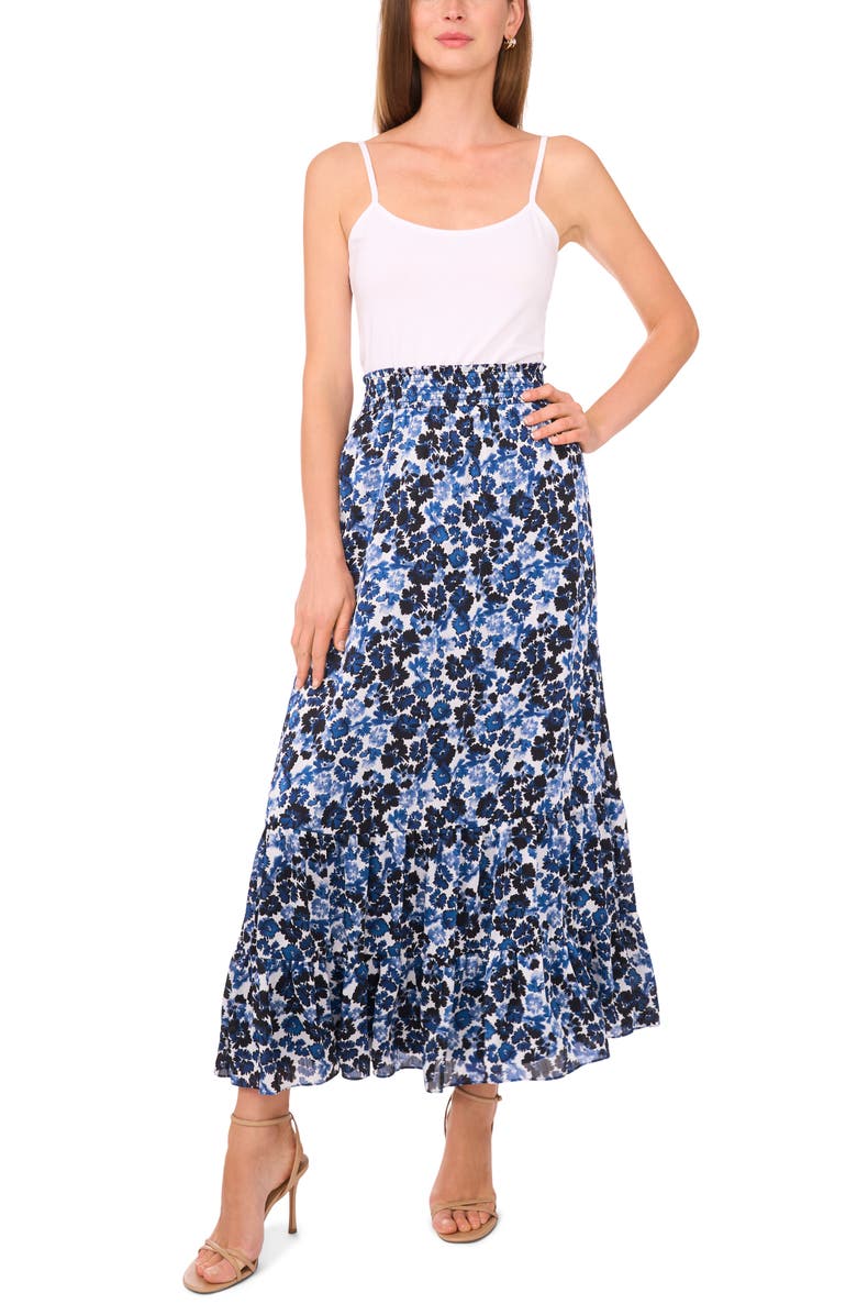 Vince Camuto Tiered Maxi Skirt, Alternate, color, Forever Blue