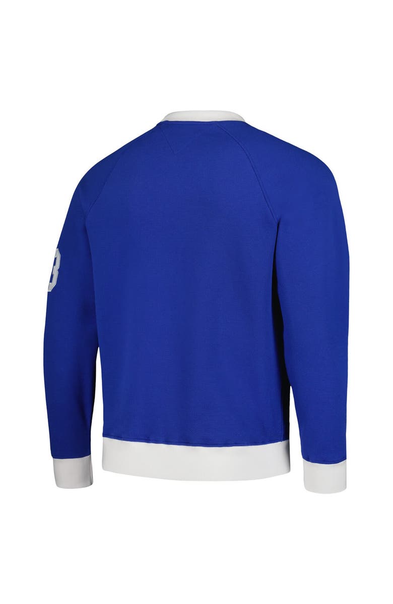 Tommy Hilfiger Men's Tommy Hilfiger Royal Indianapolis Colts Reese Raglan Tri-Blend Pullover Sweatshirt, Alternate, color, 