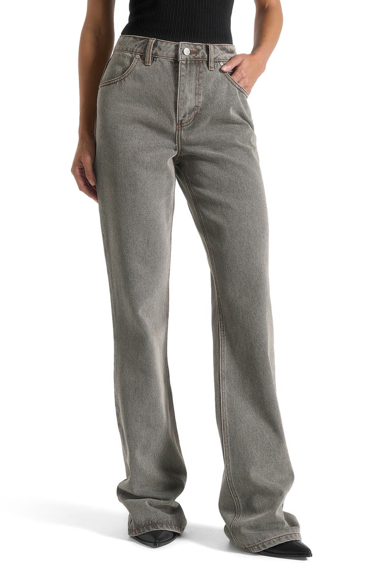 Manière De Voir Abbie Stacked Fit And Flare Jeans, Alternate, color, Washed Grey