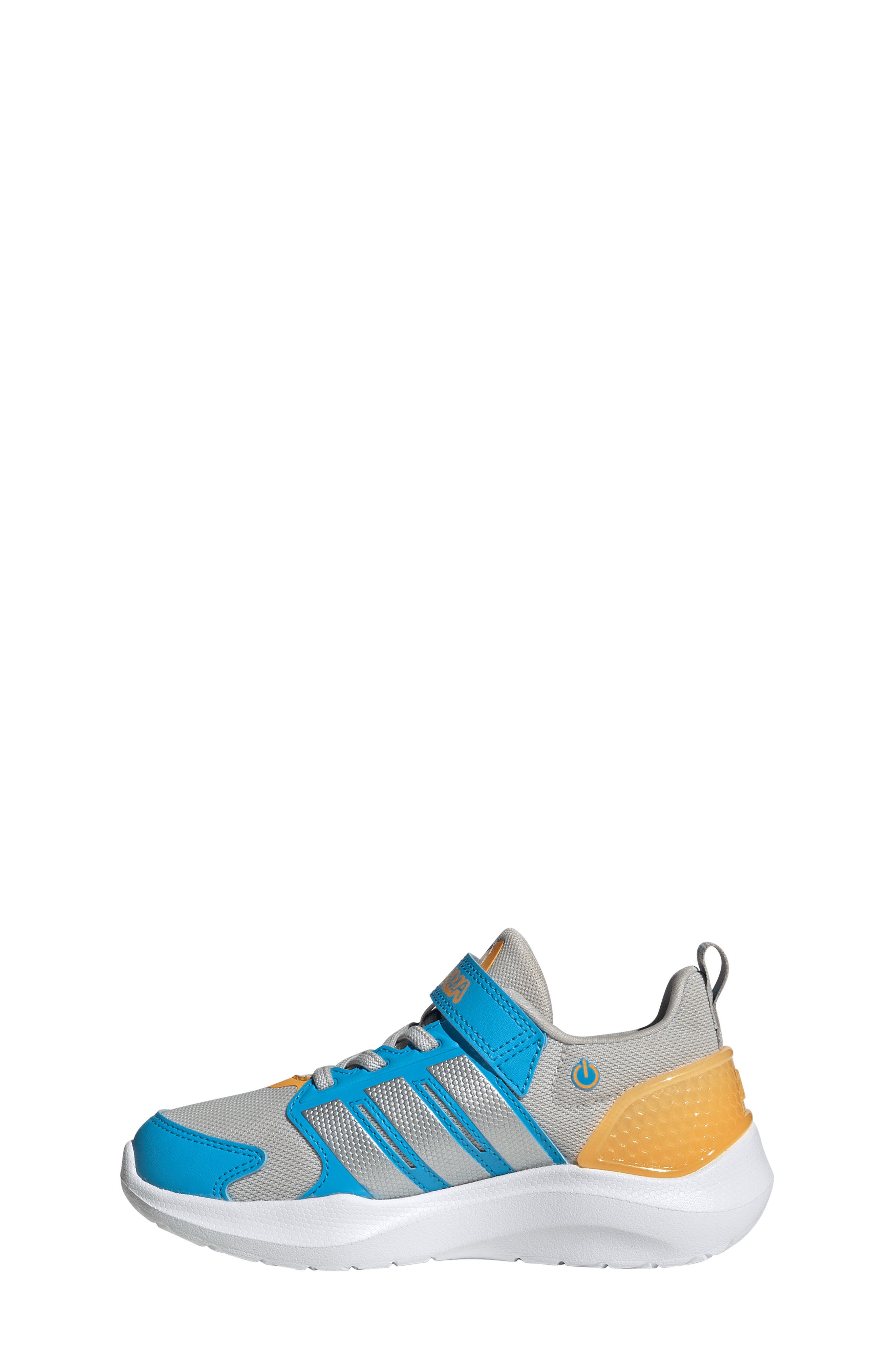 adidas Kids' Lightorama Sneaker, Alternate, color, Grey One/ Matte Silver/ Aqua