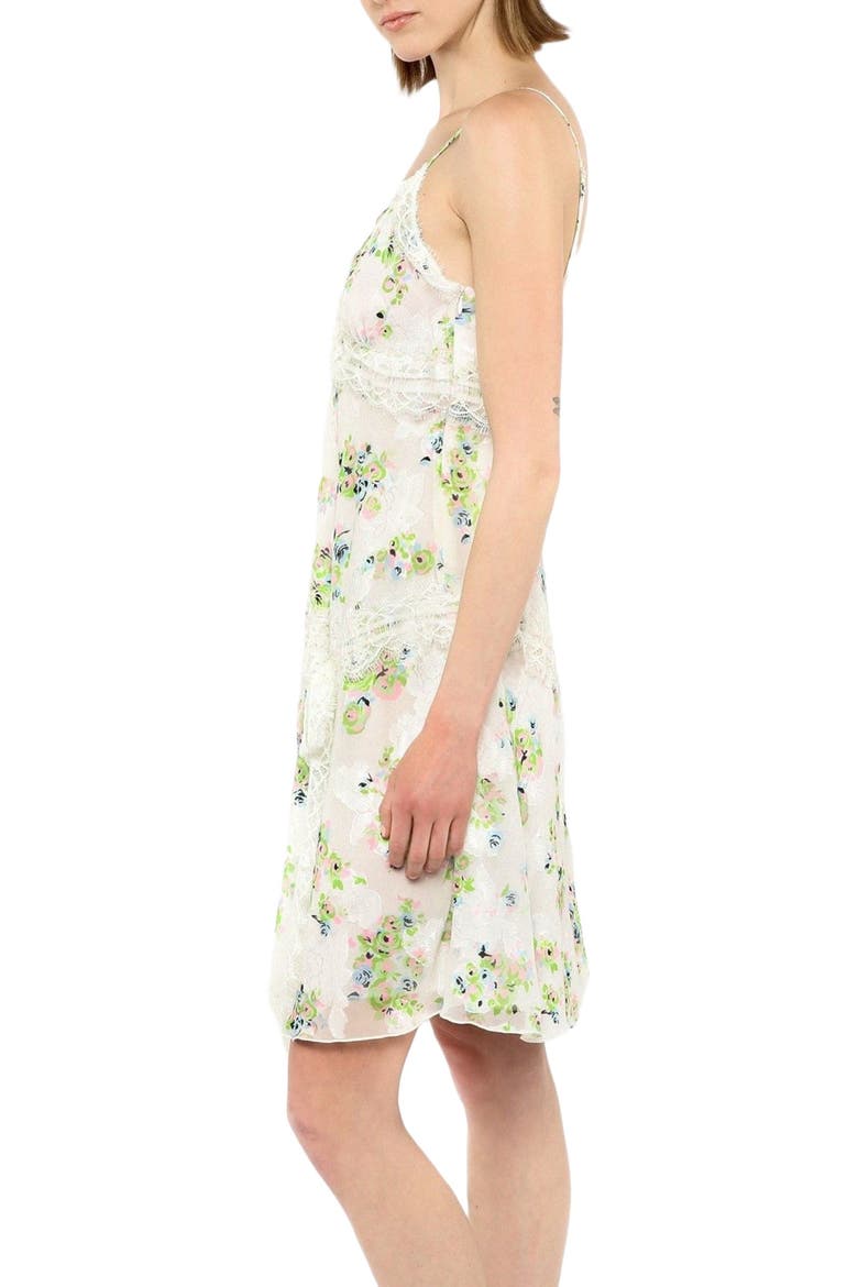 Rosies Posies Chiffon Slip Dress, Alternate, color, Baby Blue Multi