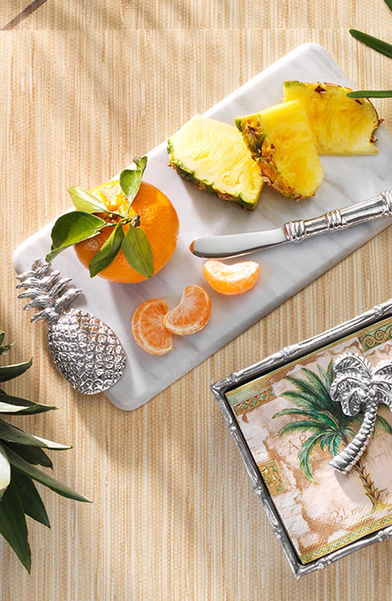Mariposa Pineapple Marble Cheese Board & Knife, Alternate, color, 