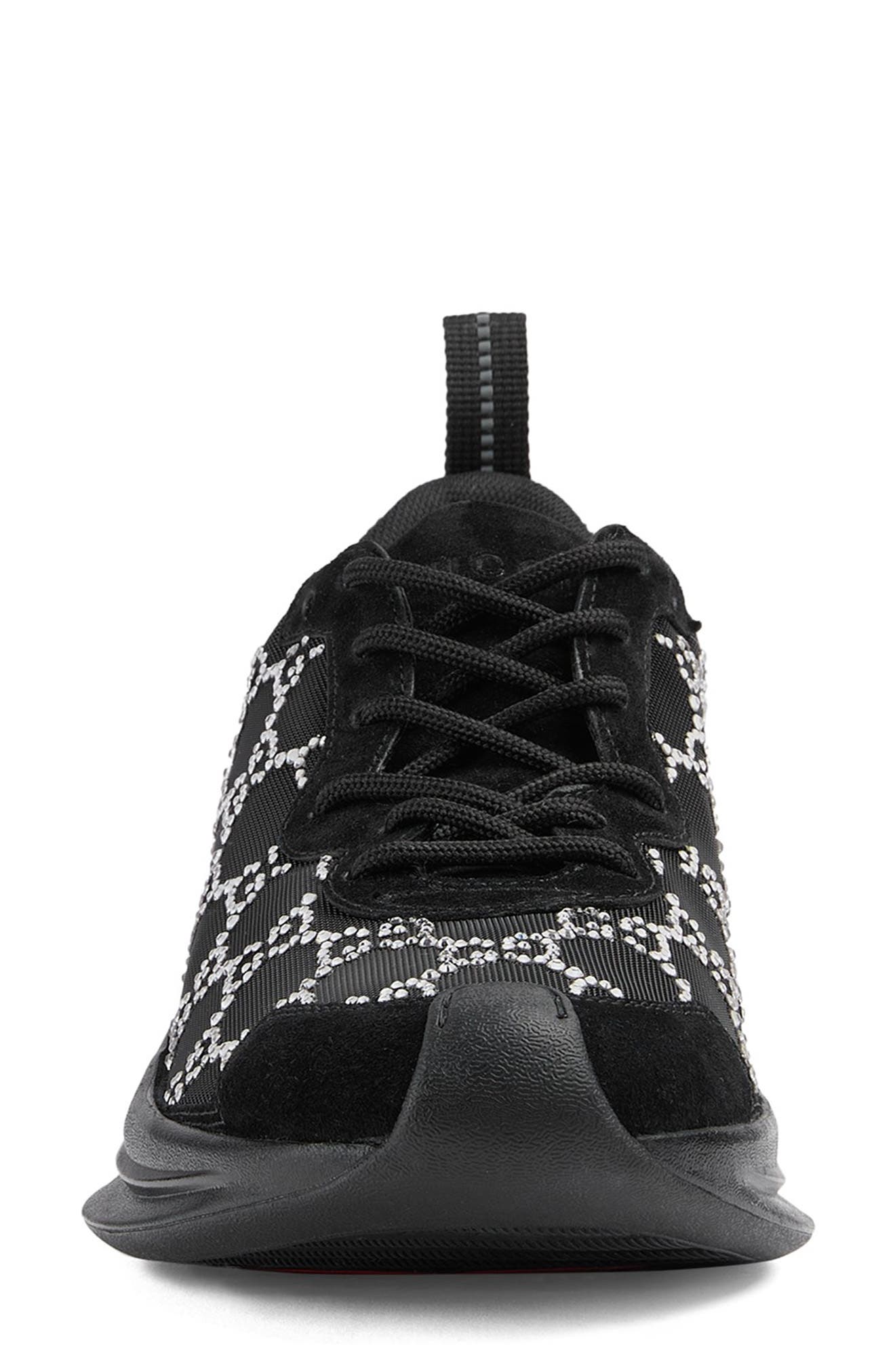 Gucci Run Crystal Mesh Sneaker, Alternate, color, 