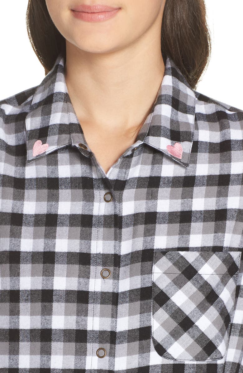 Make + Model Flannel Girlfriend Pajamas, Alternate, color,