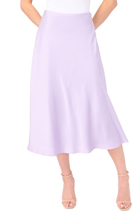 Bias Cut Satin Midi Skirt