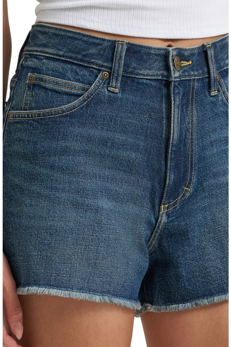 Denim Cutoff Shorts, Alternate, color, MID COOLDOWN