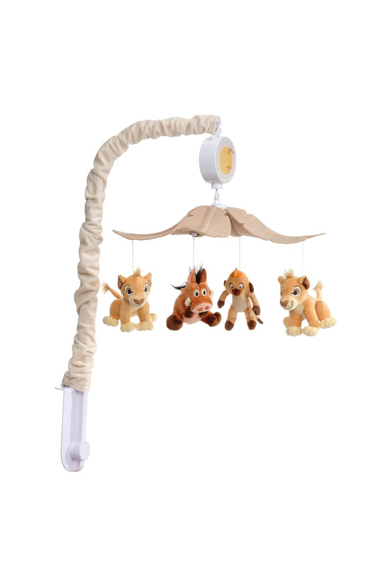 Lambs & Ivy Disney Baby Lion King Safari Musical Baby Crib Mobile Soother Toy, Alternate, color, Brown