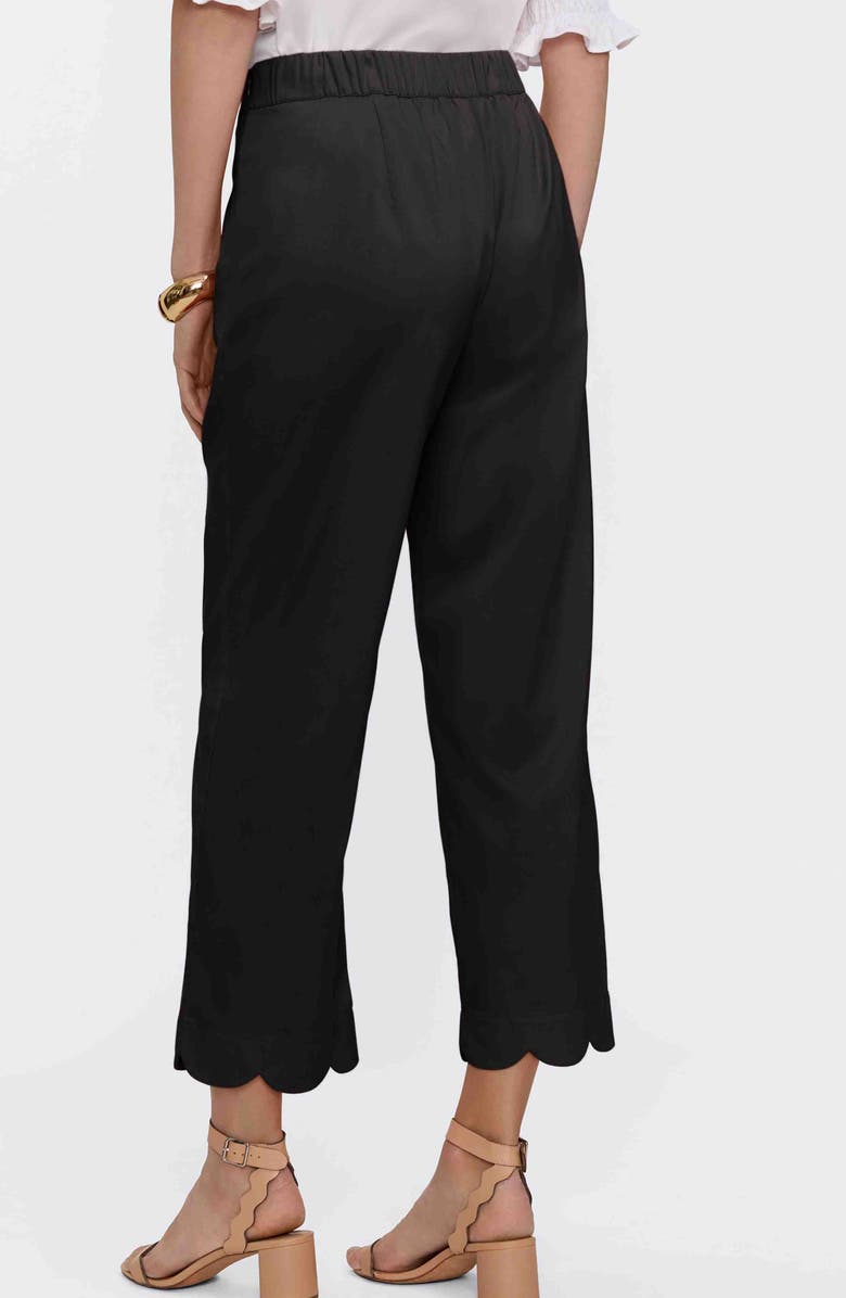 Foxcroft Elaine Scallop Hem Cotton Blend Crop Pants, Alternate, color, 