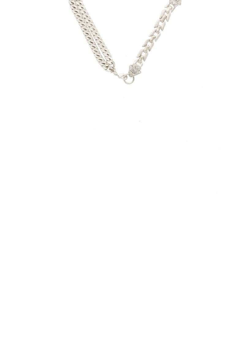 Abigail Deco Necklace, Alternate, color, SILVER / CLEAR