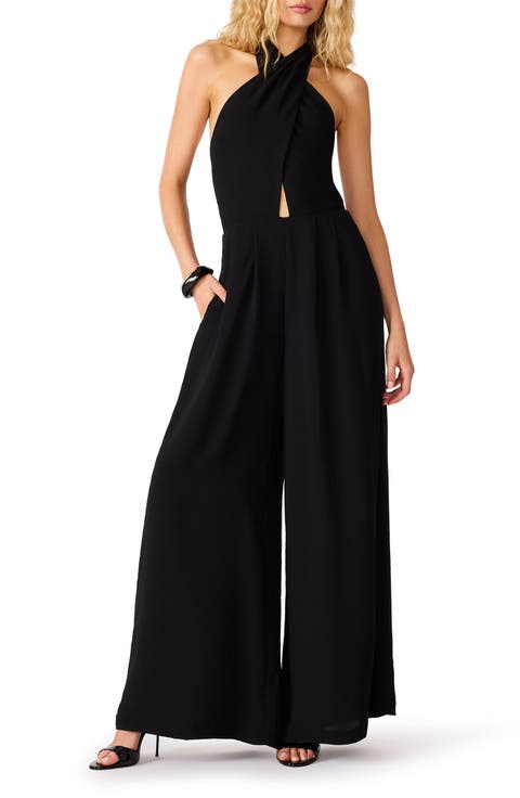 Aiyana Wide Leg Halter Jumpsuit