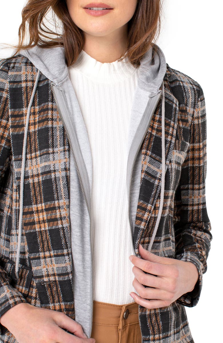 Liverpool Los Angeles Boyfriend Blazer with Removable Hood, Alternate, color, 