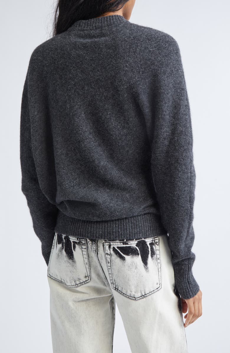 Proenza Schouler Abie Boiled Wool Blend Sweater, Alternate, color, Dark Grey