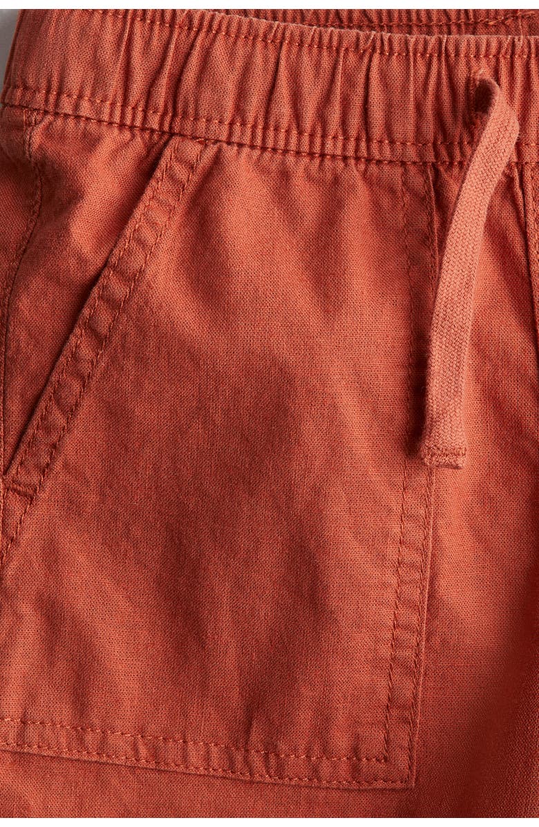 H&M Linen-blend pants, Alternate, color, Rust Red