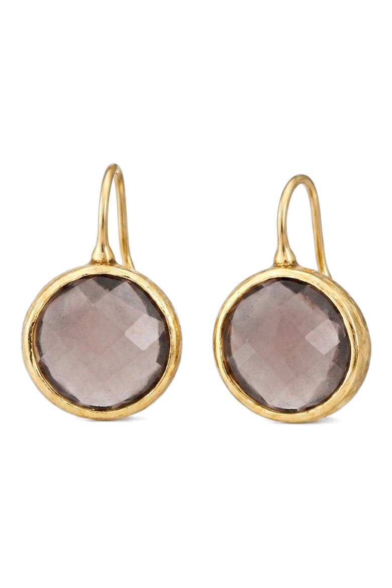 Smoky Topaz Gumdrop Earrings, Main, color, GOLD