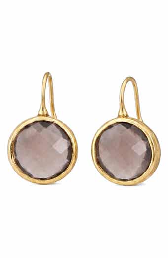 Smoky Topaz Gumdrop Earrings