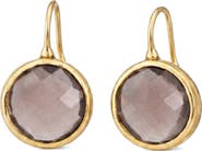 GABI RIELLE Smoky Topaz Gumdrop Earrings