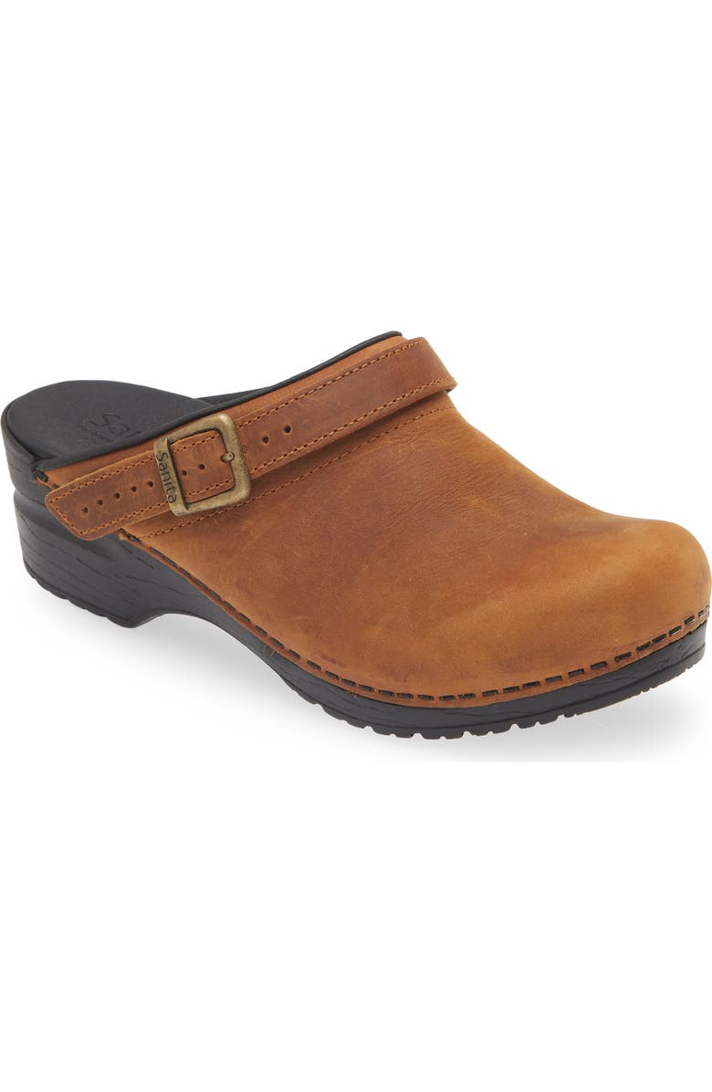 Sanita Morse Slingback Clog, Main, color, Antique Brown